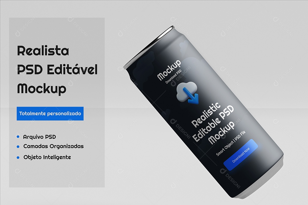 Lata Mockup PSD Editável