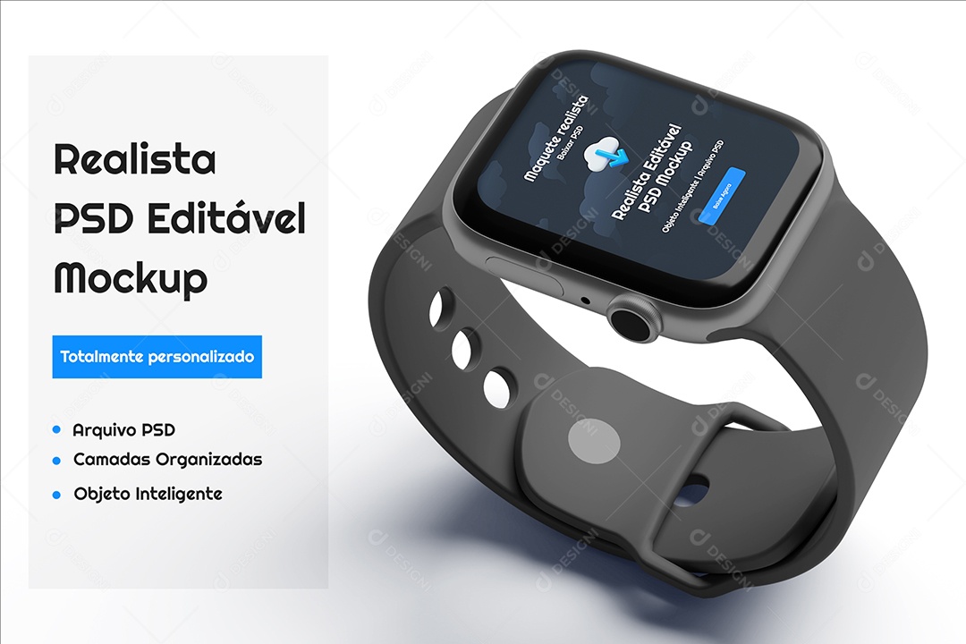 Smartwatch Relógio Mockup PSD Editável