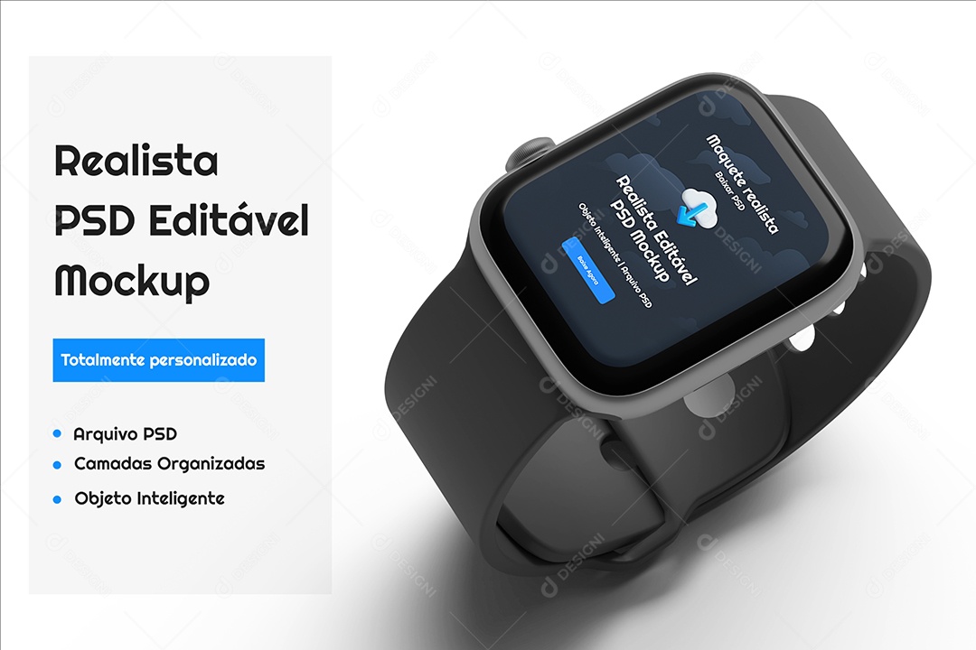 Smartwatch Relógio Mockup PSD Editável