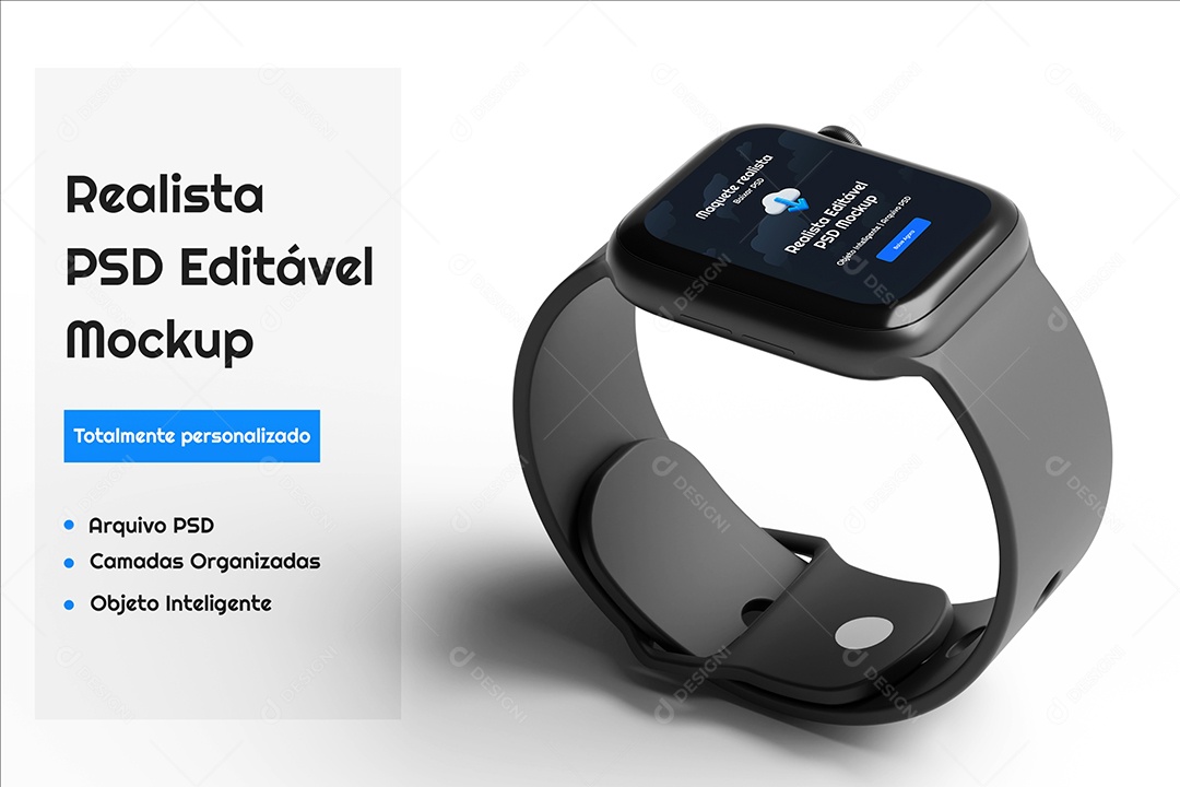 Smartwatch Relógio Mockup PSD Editável