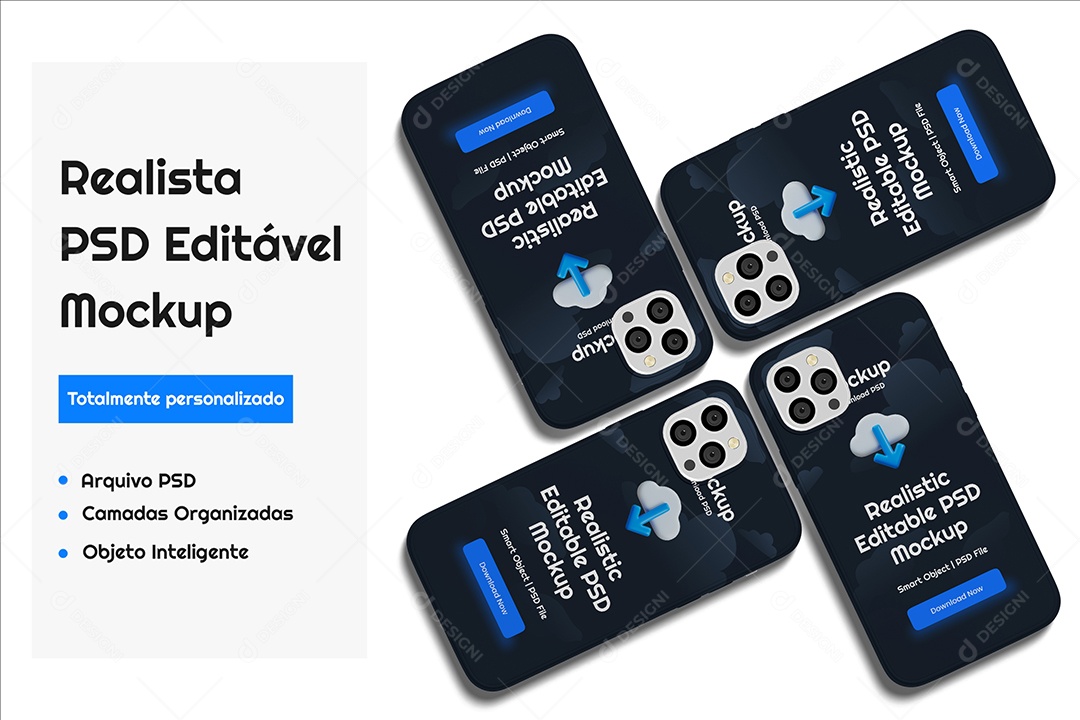 Mockup Capas de IPhone PSD Editável