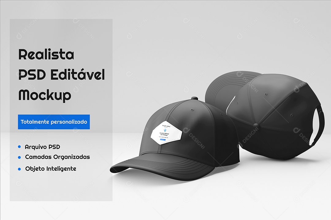 Mockup de Bonés PSD Editável