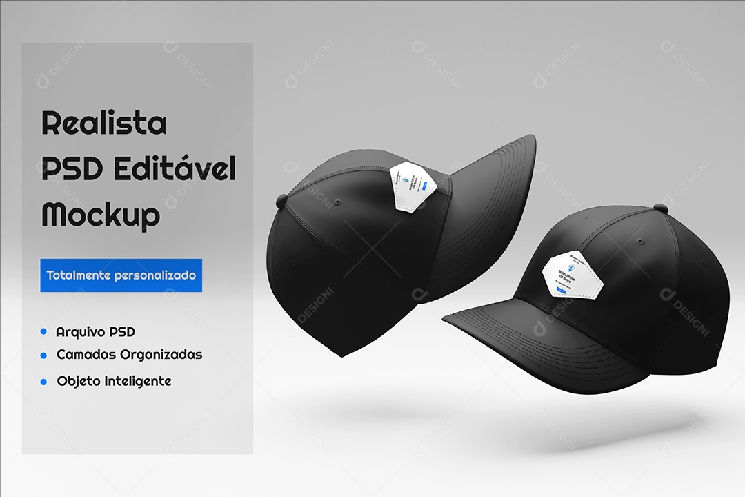 Mockup de Bonés PSD Editávelv