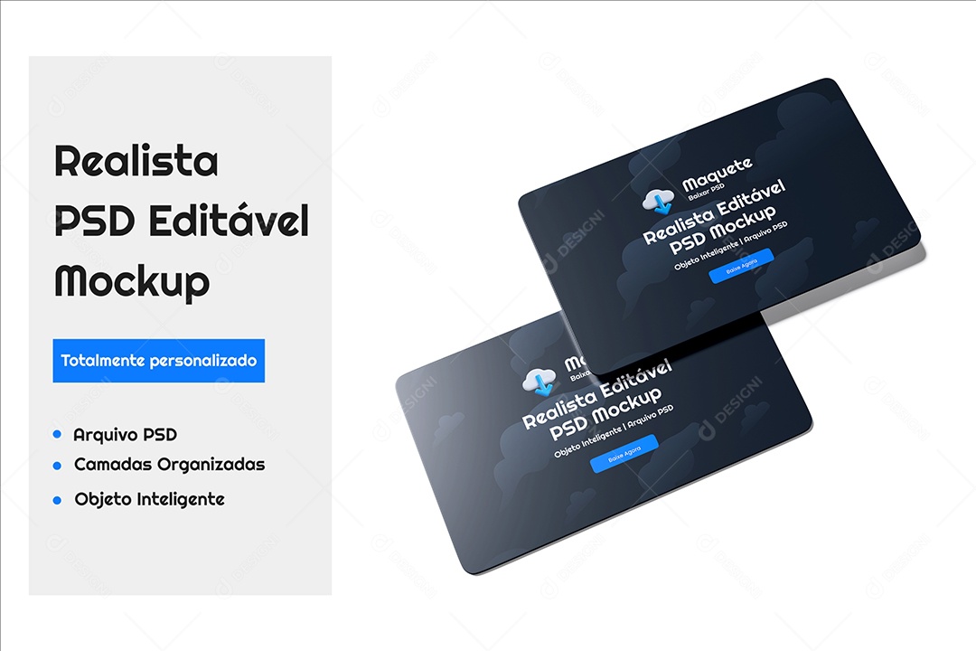 Mockup Cartões de Visita PSD Editável