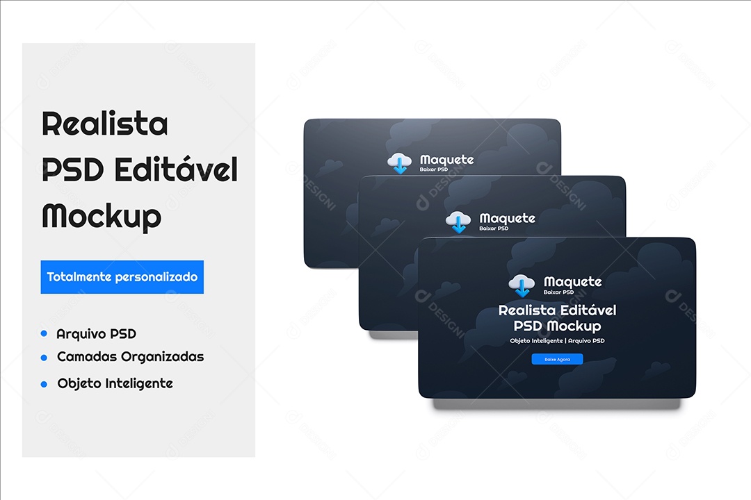 Mockup Cartões de Visita PSD Editável