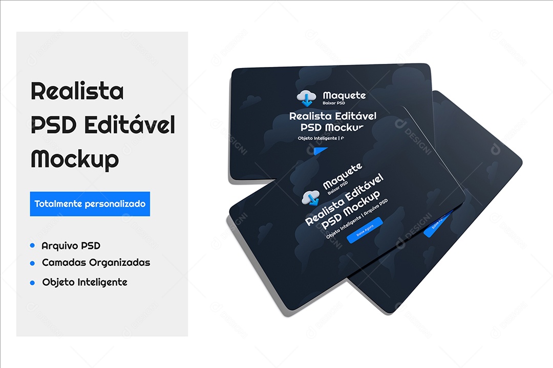 Mockup Cartões de Visita PSD Editável
