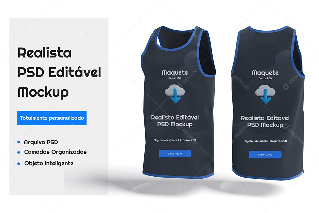 Camisas Regatas Mockup PSD Editável