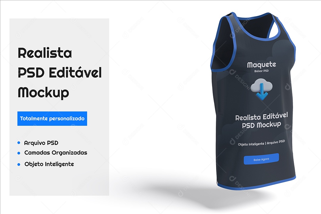 Camisa Regata Mockup PSD Editável