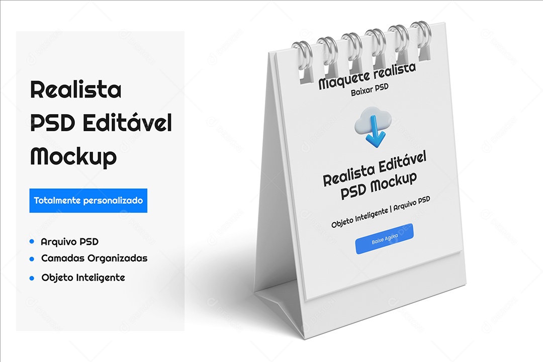 Calendário Mockup PSD Editável