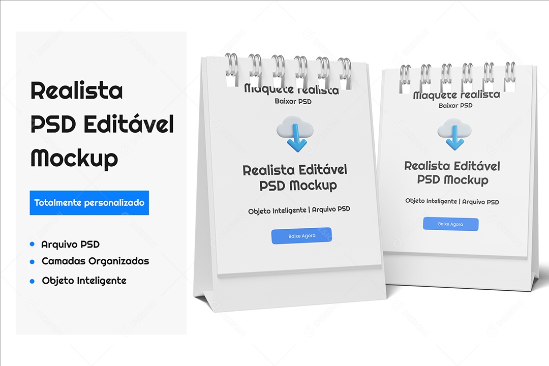 Calendário Mockup PSD Editável