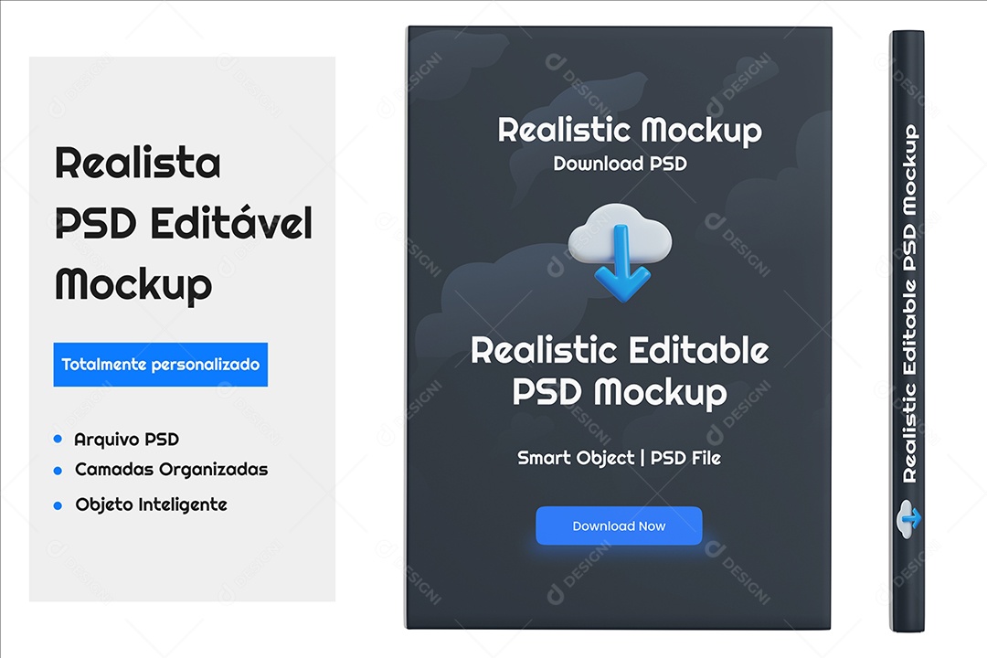 Mockup Capa de Livro PSD Editável
