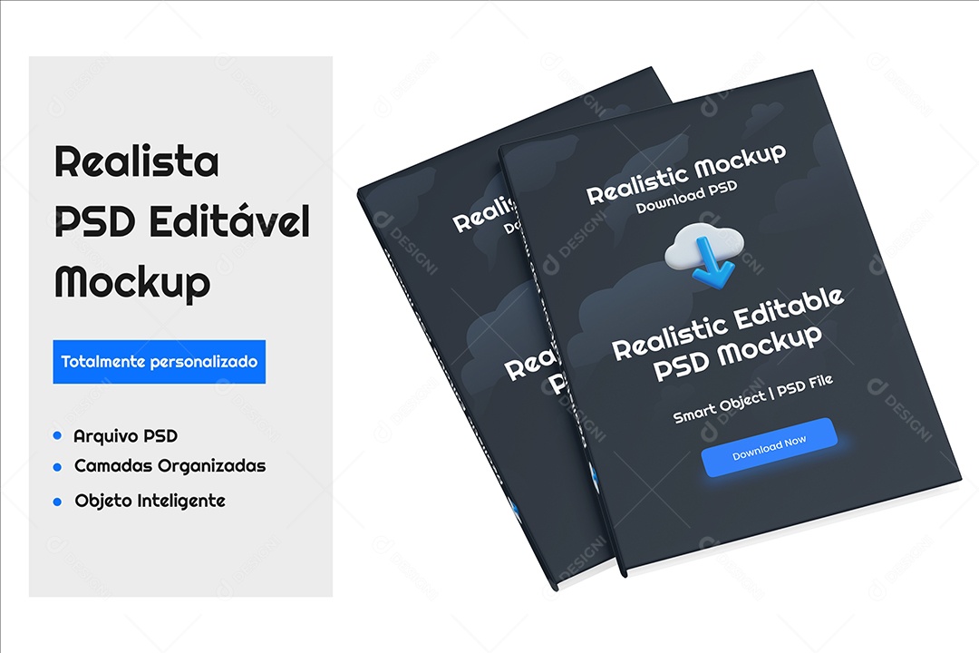 Mockup Capa de Livro PSD Editável