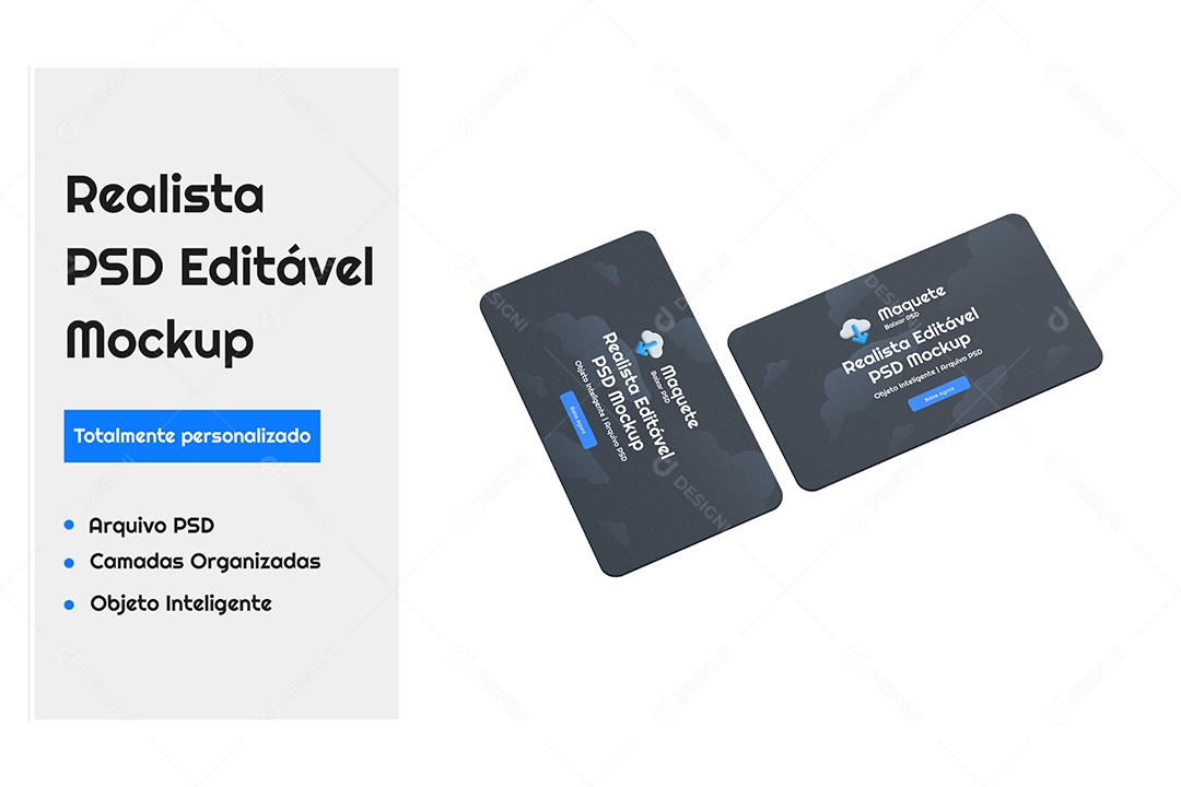 Mockup Cartões de visita PSD Editável
