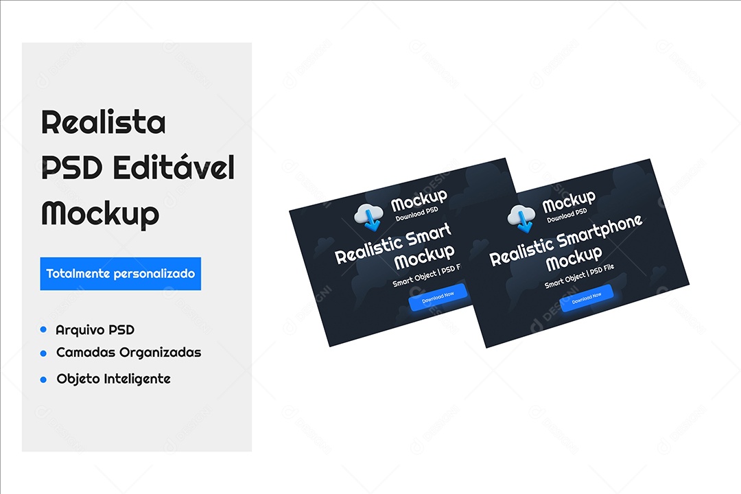 Mockup Cartões de Visita PSD Editável