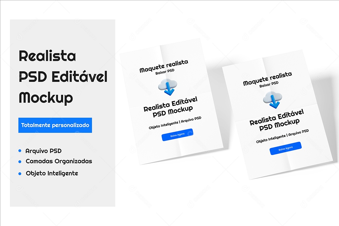 Mockup de Revista Quadrada PSD Editável