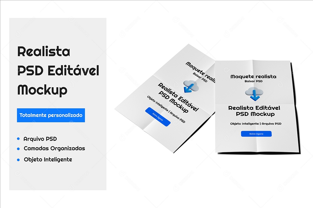 Mockup de Revista Quadrada PSD Editável