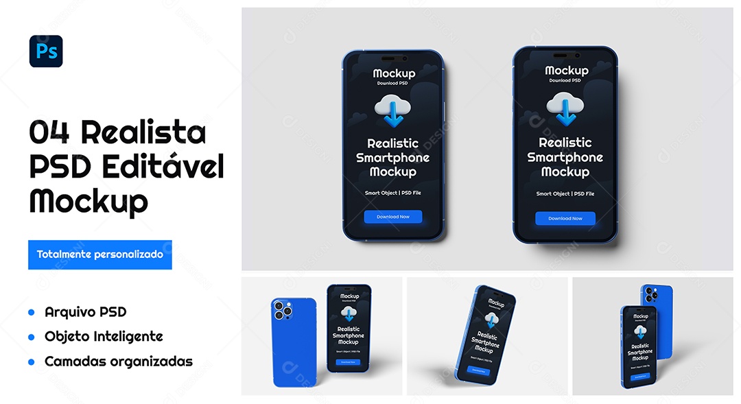 Mockup de Smartphones PSD Editável