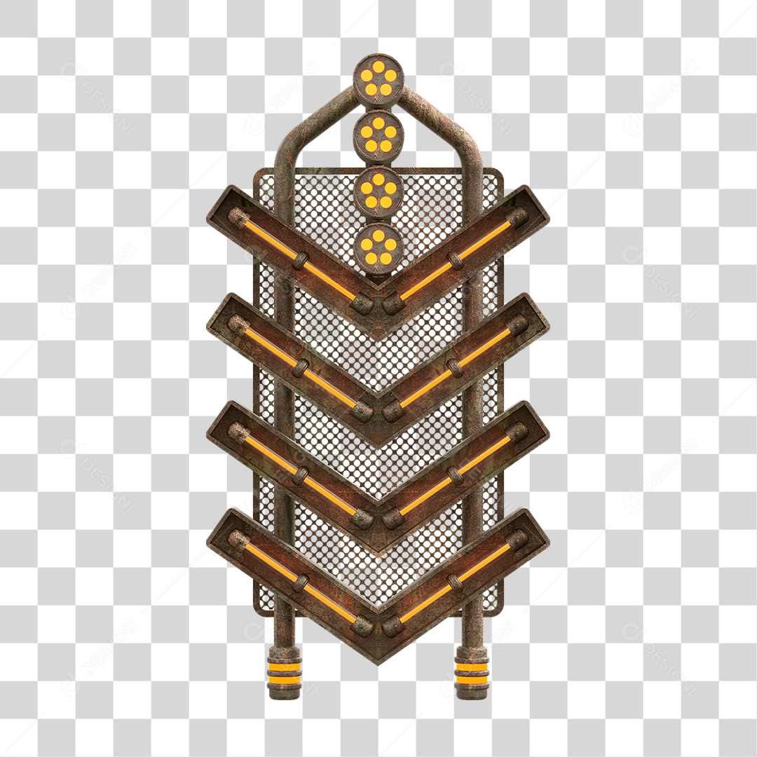 Placa Seta com Neon PNG Transparente