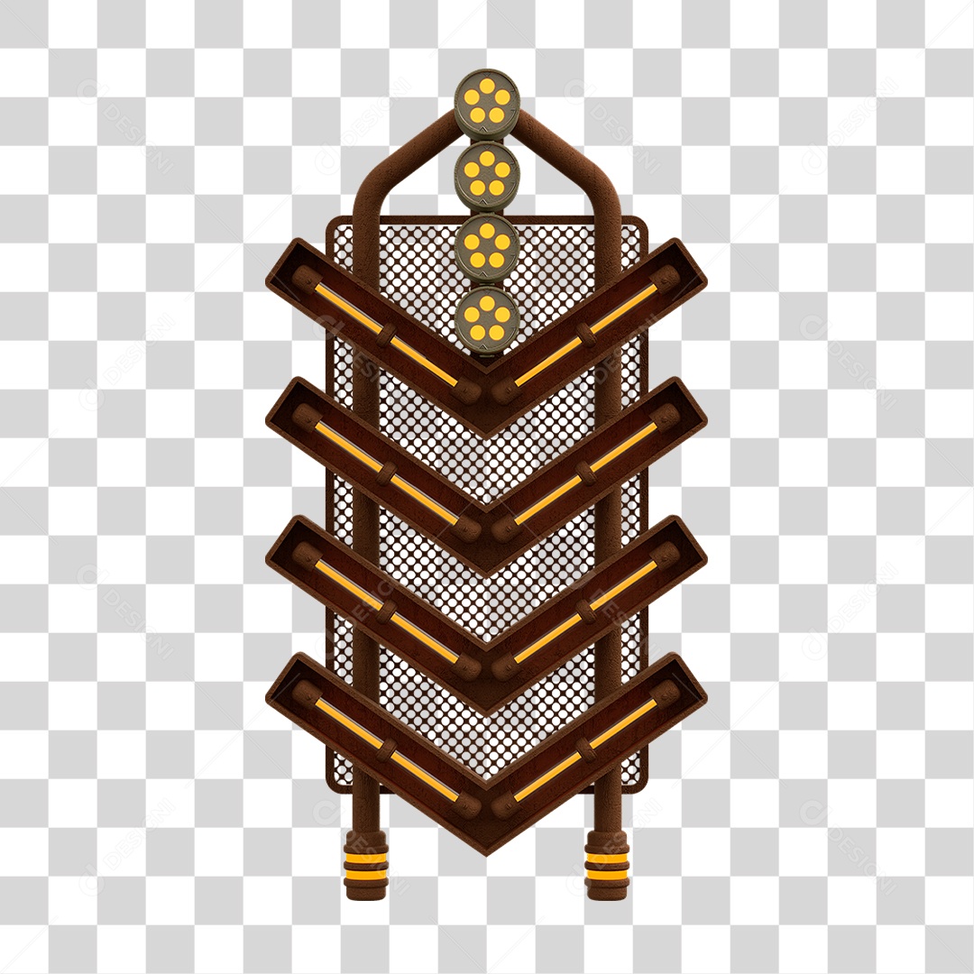 Placa Seta com Neon PNG Transparente