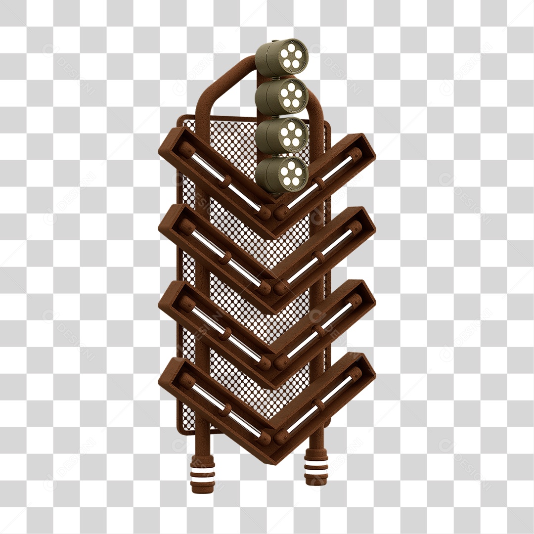 Placa Seta com Neon PNG Transparente