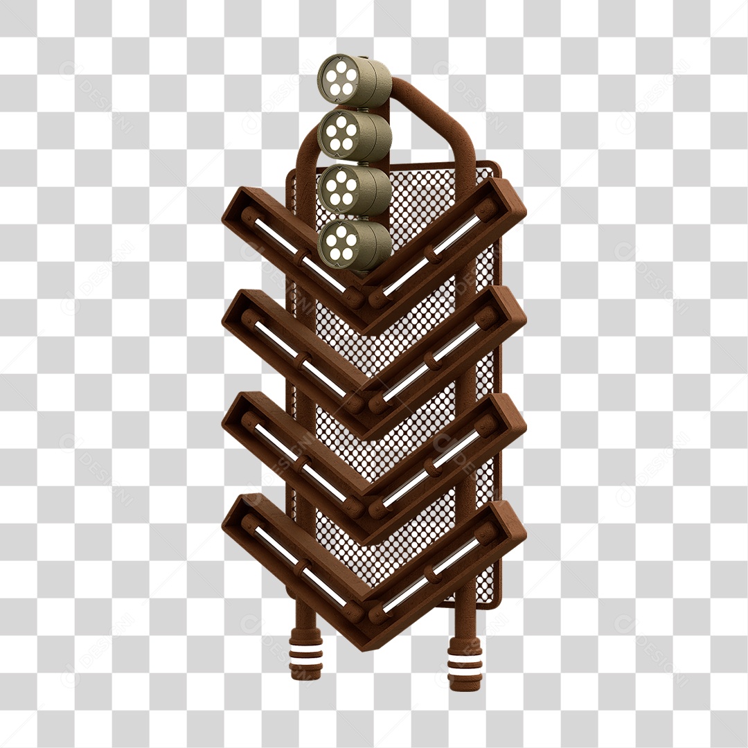 Placa Seta com Neon PNG Transparente