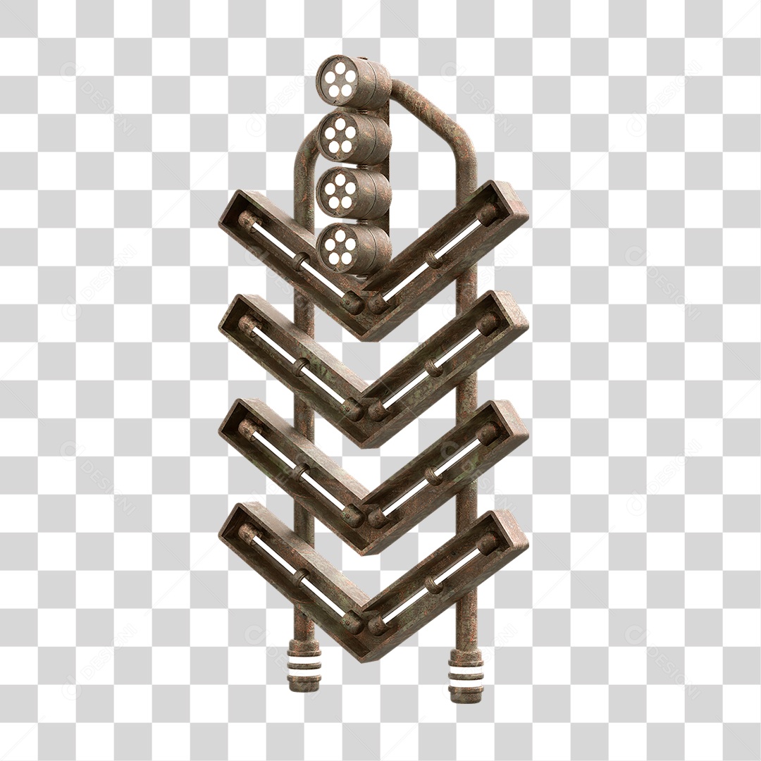 Placa Seta com Neon PNG Transparente