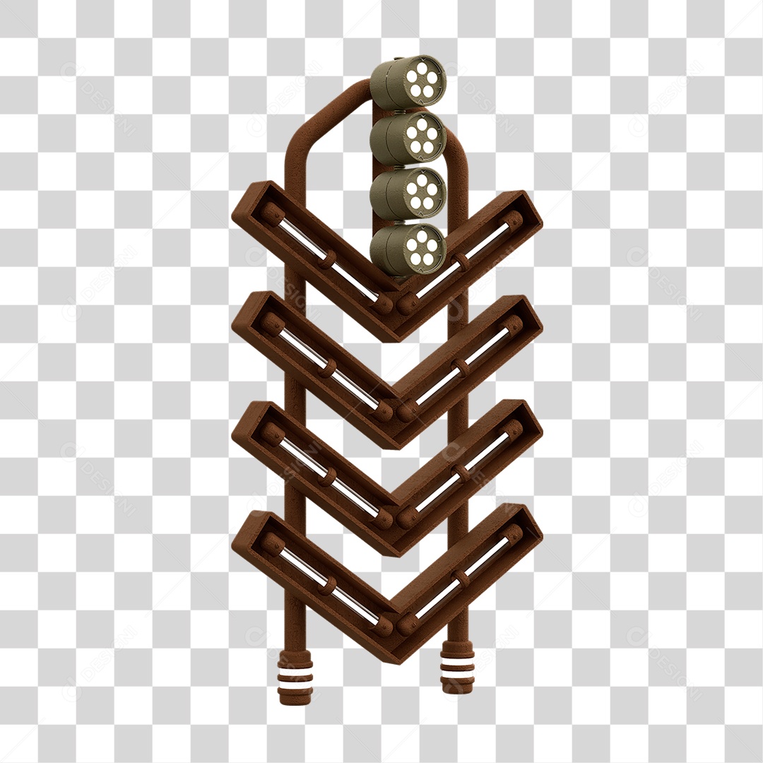 Placa Seta com Neon PNG Transparente