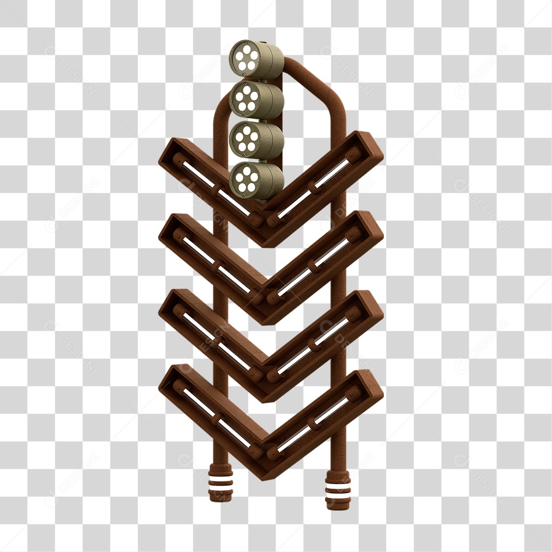 Placa Seta com Neon PNG Transparente