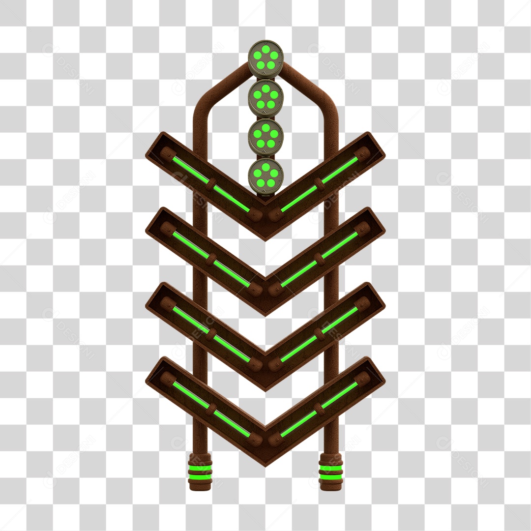 Placa Seta com Neon PNG Transparente