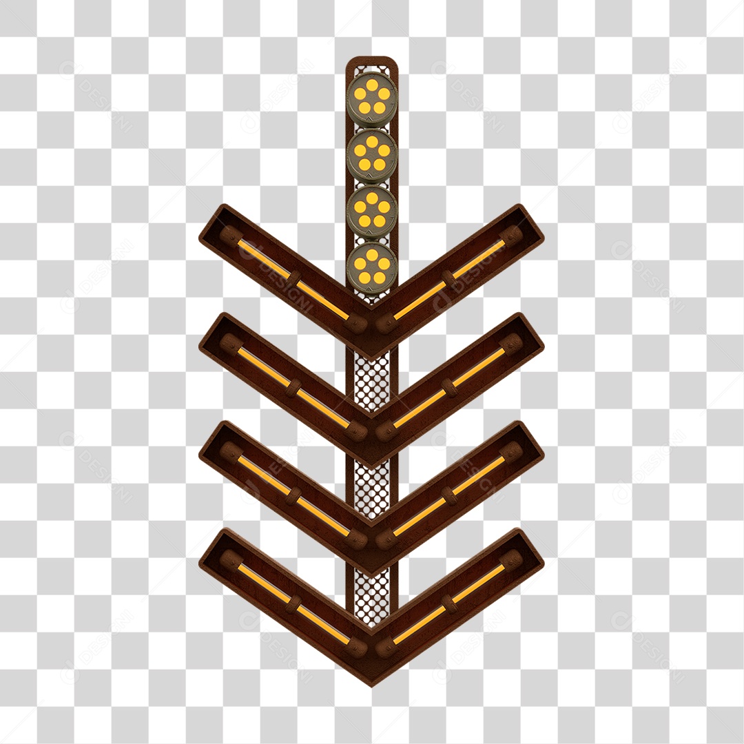 Placa Seta com Neon PNG Transparente