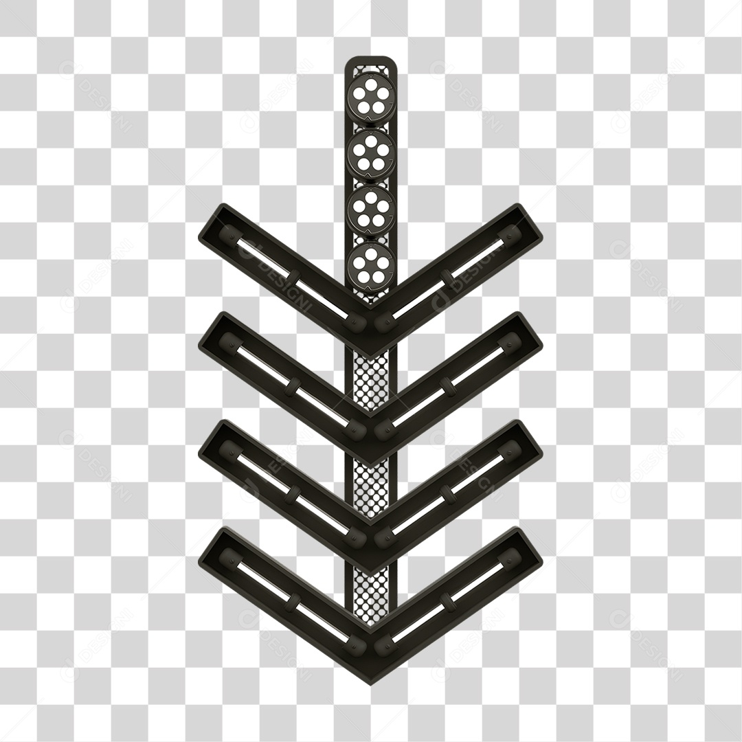 Placa Seta com Neon PNG Transparente