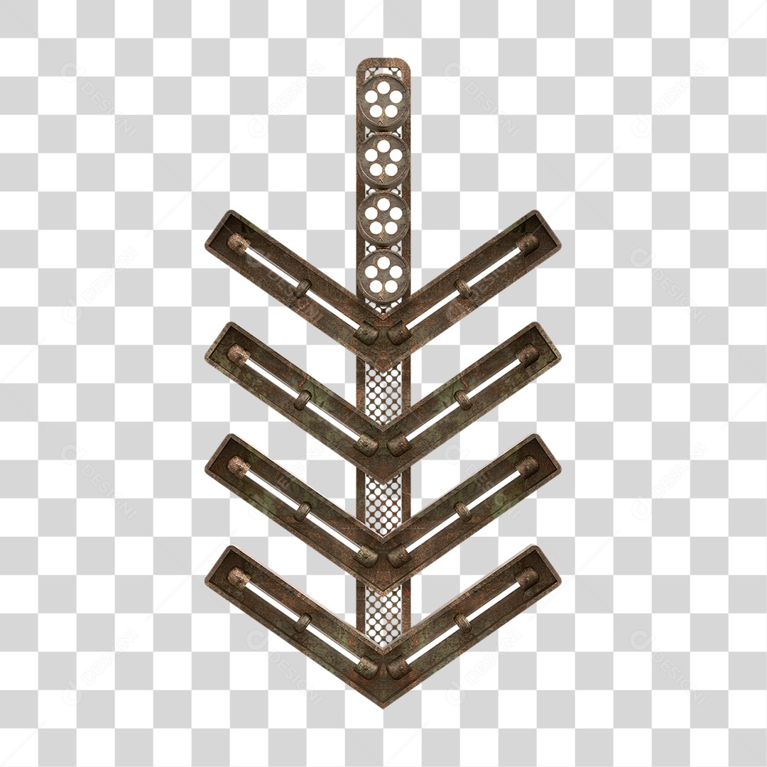 Placa Seta com Neon PNG Transparente