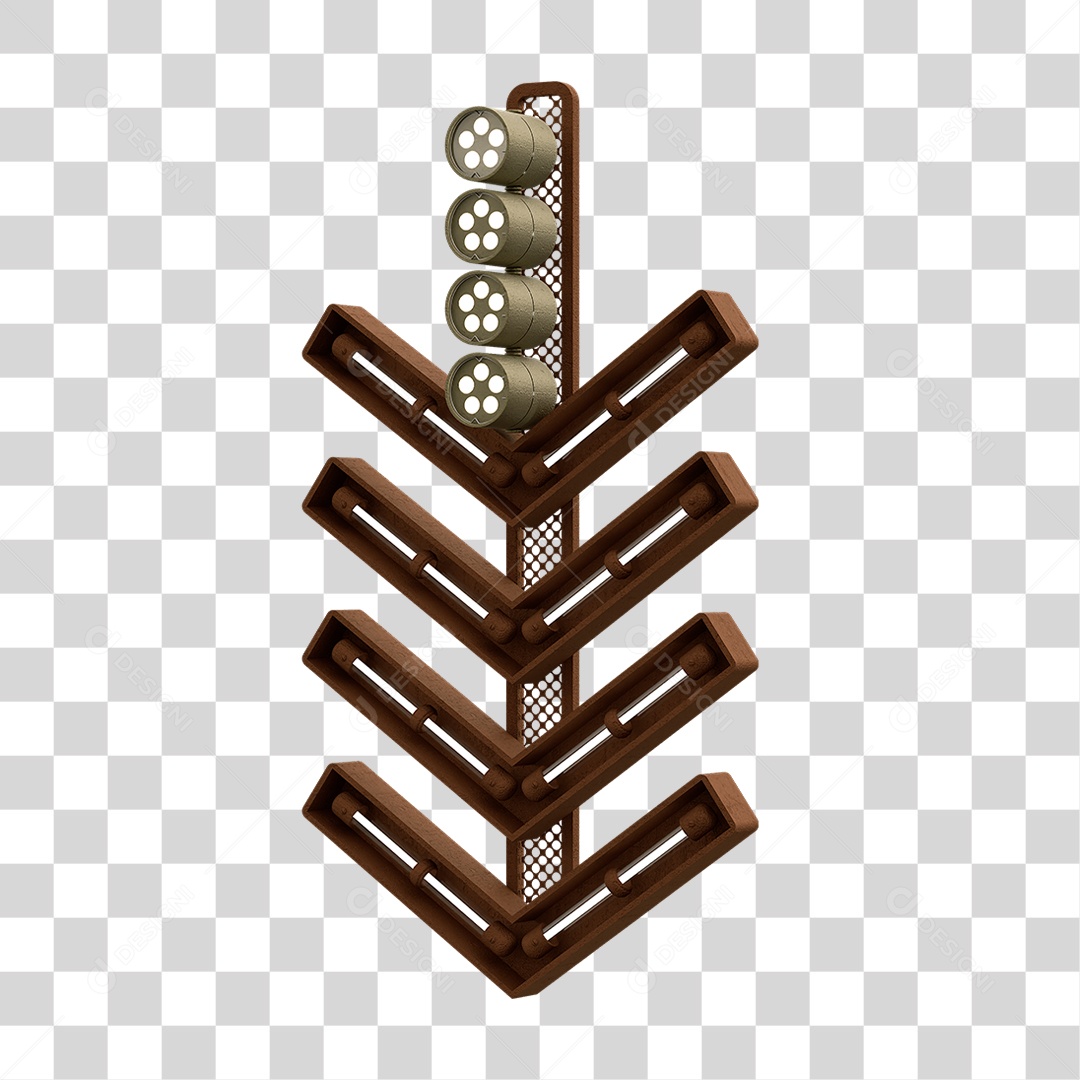 Placa Seta com Neon PNG Transparente