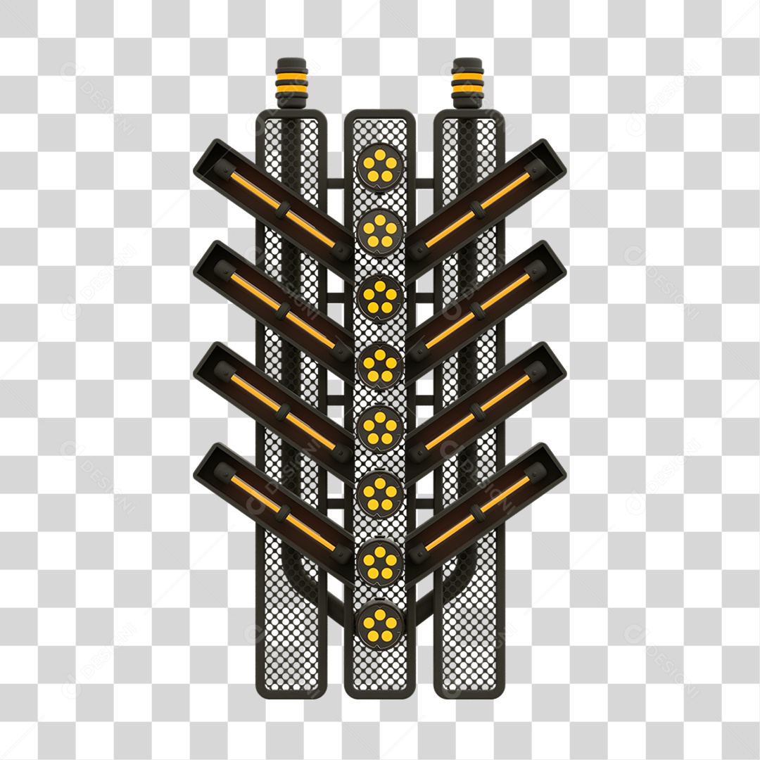 Placa Seta com Neon PNG Transparente