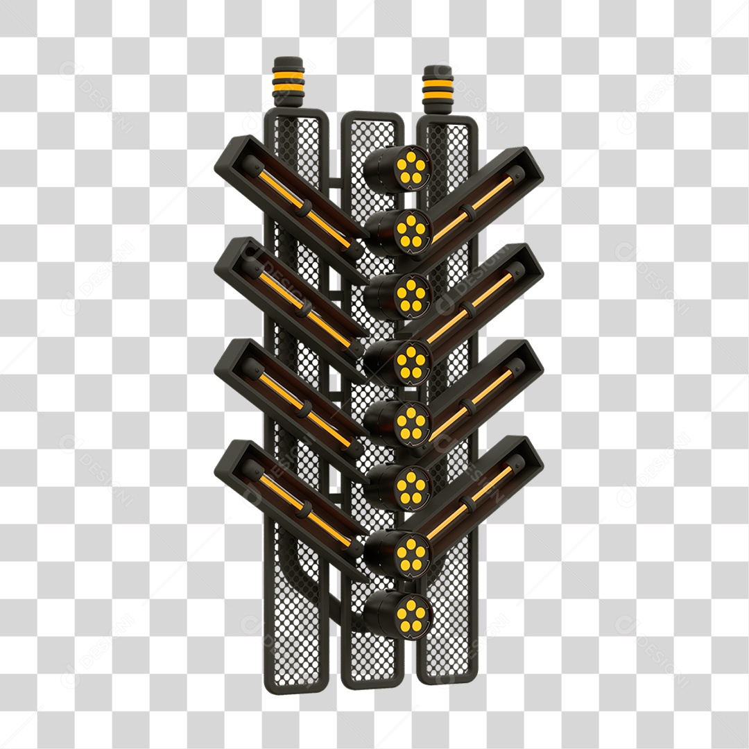 Placa Seta com Neon PNG Transparente