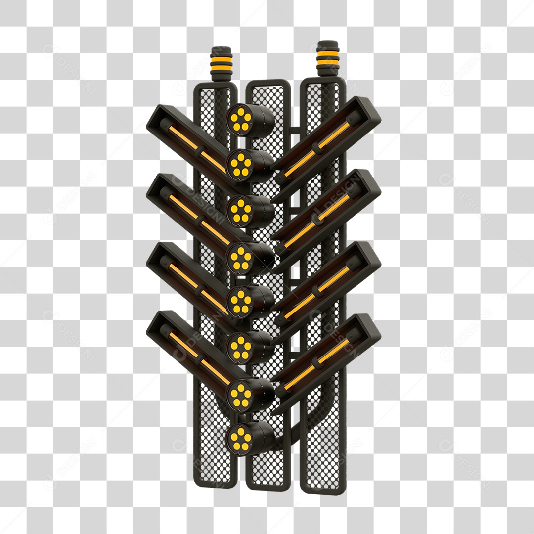 Placa Seta com Neon PNG Transparente