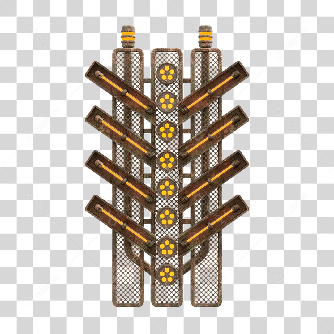 Placa Seta com Neon PNG Transparente