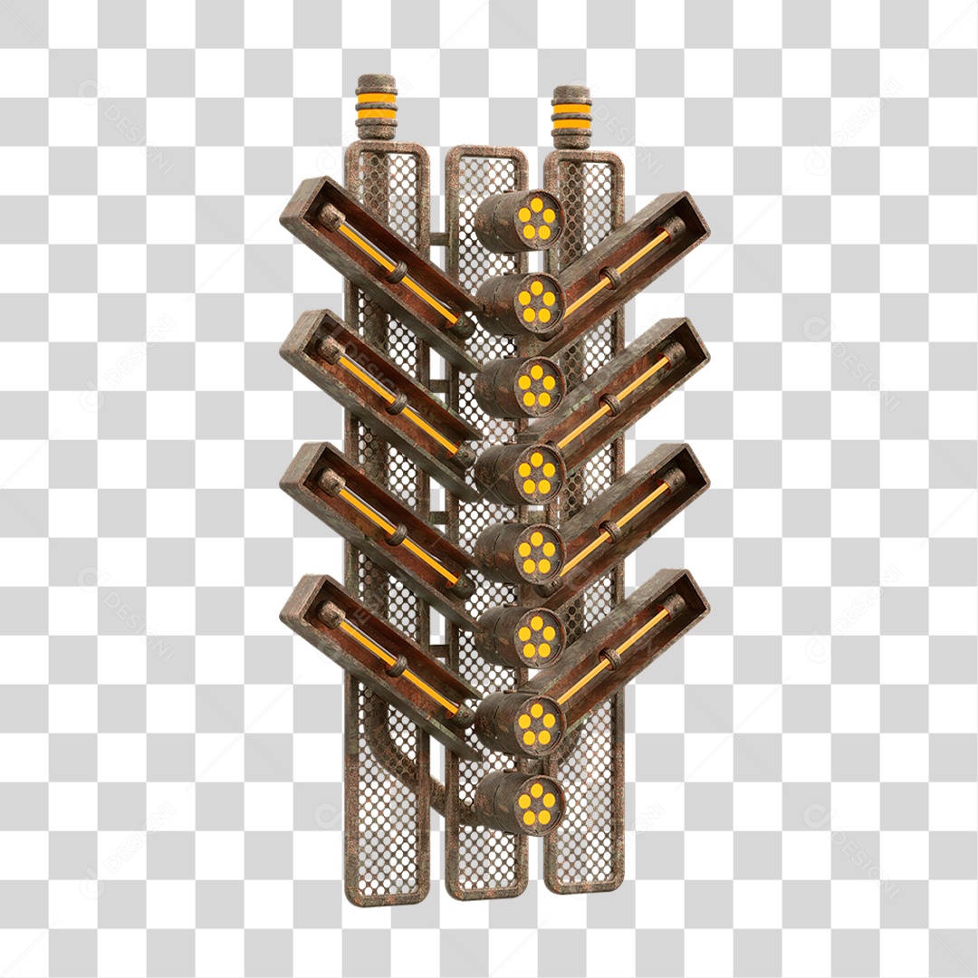 Placa Seta com Neon PNG Transparente