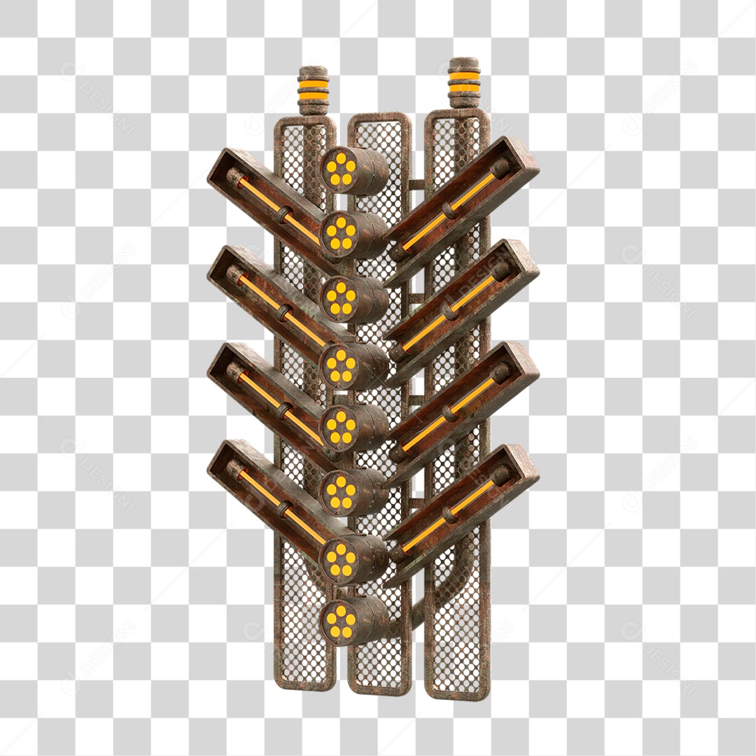 Placa Seta com Neon PNG Transparente