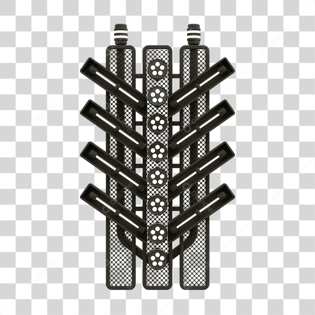 Placa Seta com Neon PNG Transparente