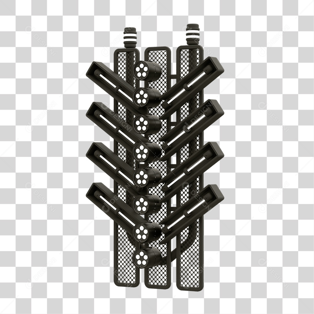 Placa Seta com Neon PNG Transparente