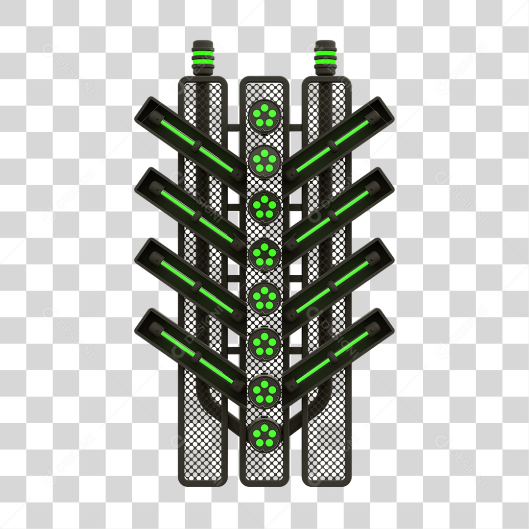 Placa Seta com Neon PNG Transparente