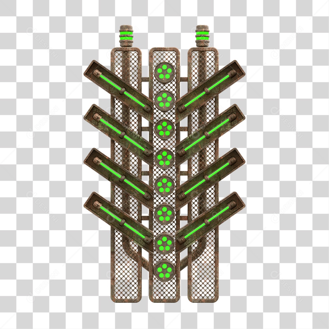 Placa Seta com Neon PNG Transparente