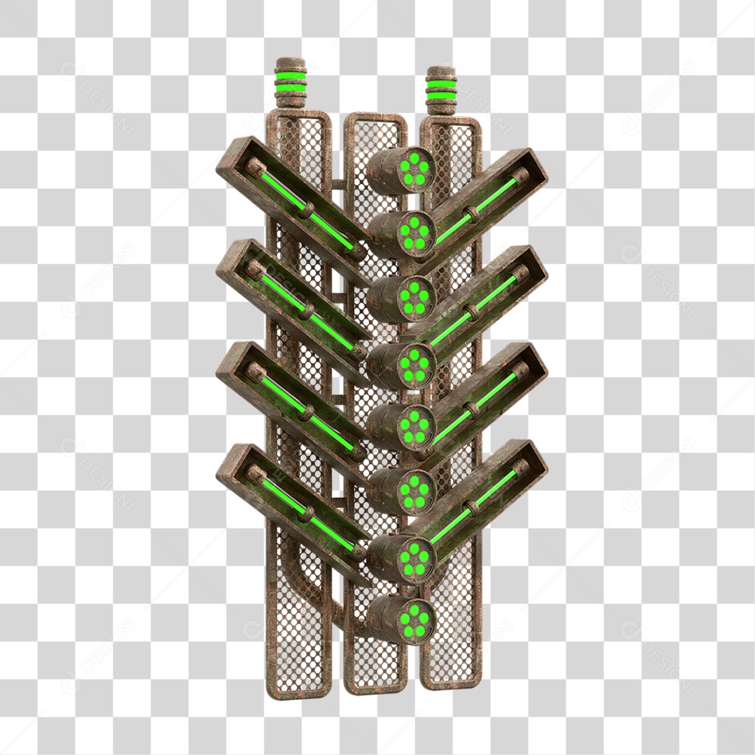 Placa Seta com Neon PNG Transparente