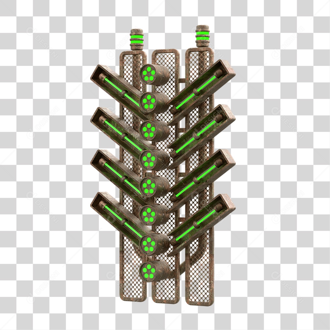 Placa Seta com Neon PNG Transparente