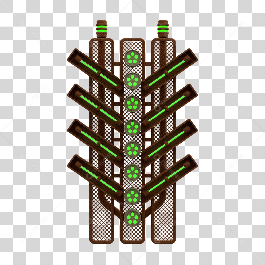 Placa Seta com Neon PNG Transparente