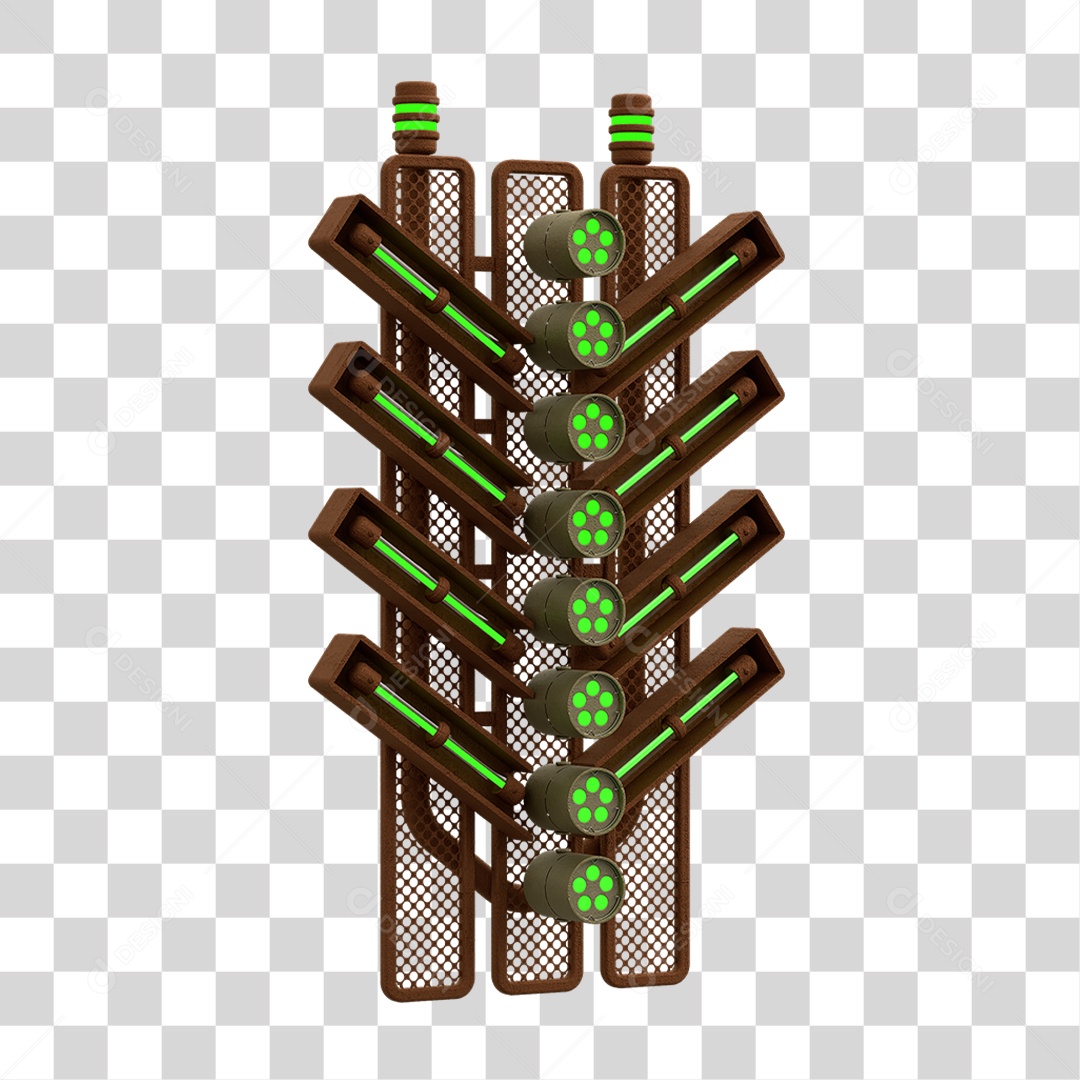 Placa Seta com Neon PNG Transparente