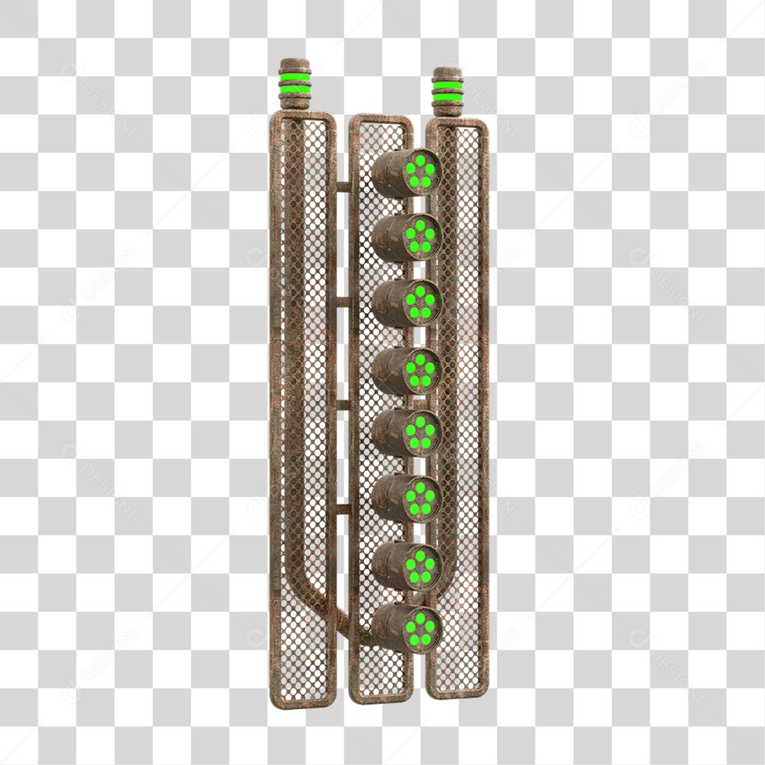 Placa Seta com Neon PNG Transparente