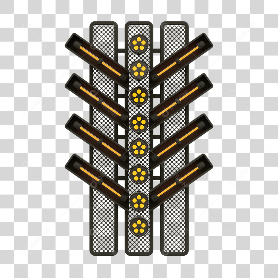 Placa Seta com Neon PNG Transparente