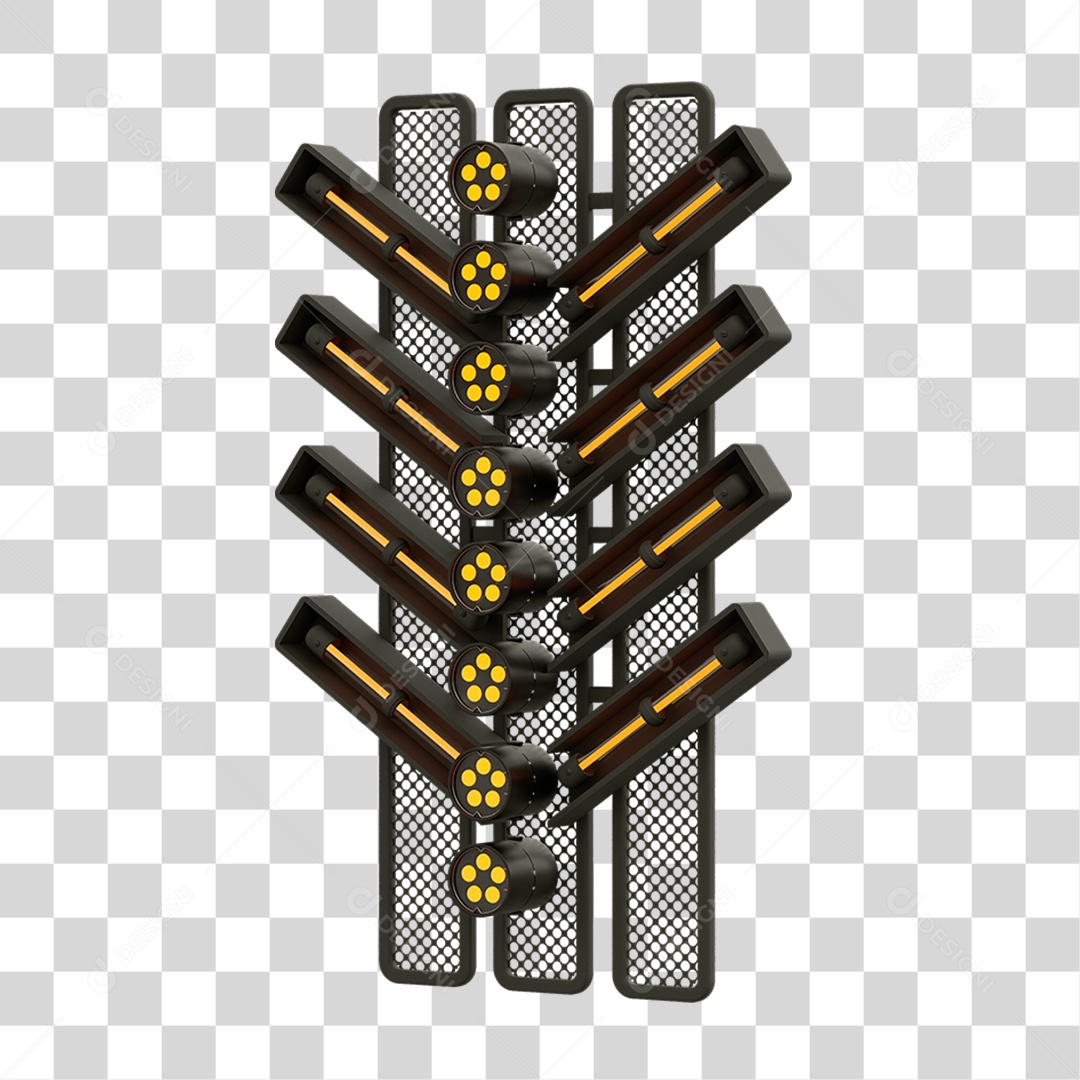 Placa Seta com Neon PNG Transparente